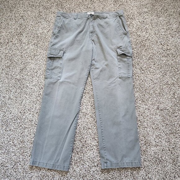 Old Navy Cargo Pants Men's 42x36 Tall Gray 100% Cotton Utility Gorpcore Workwear - Picture 1 of 9